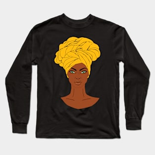 anime black girl yellow 1 Long Sleeve T-Shirt